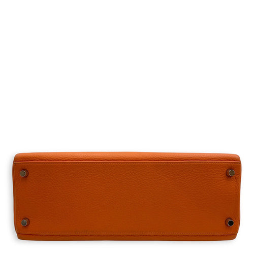 Kelly 32 Orange in Togo Palladium hardware