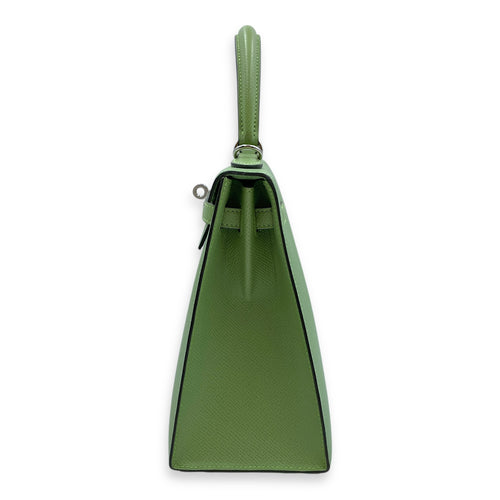 Sellier Kelly 25 Vert Criquet in Epsom, Palladium hardware