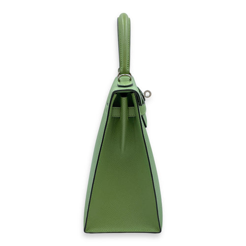 Sellier Kelly 25 Vert Criquet in Epsom, Palladium hardware