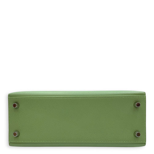 Sellier Kelly 25 Vert Criquet in Epsom, Palladium hardware