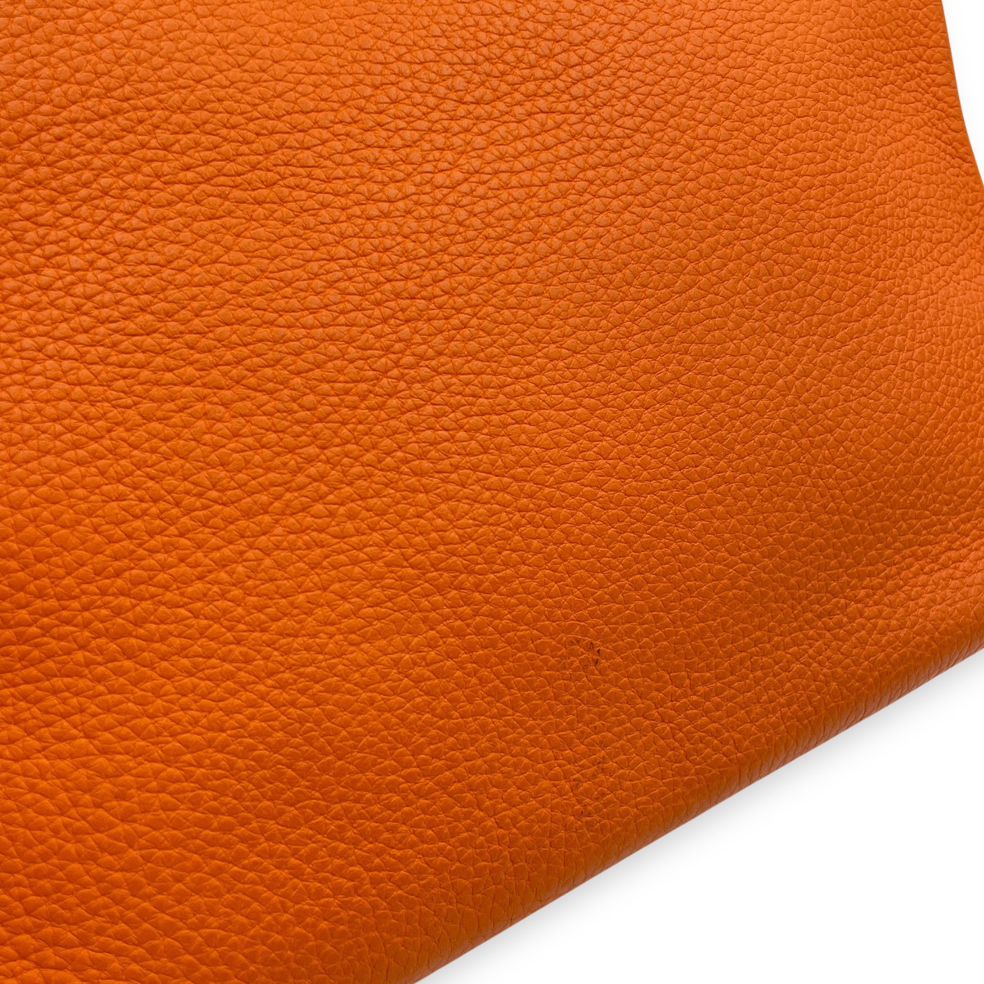 Kelly 32 Orange in Togo Palladium hardware