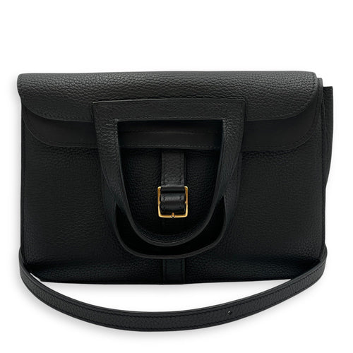 Halzan 25 Black in Clemence Gold hardware