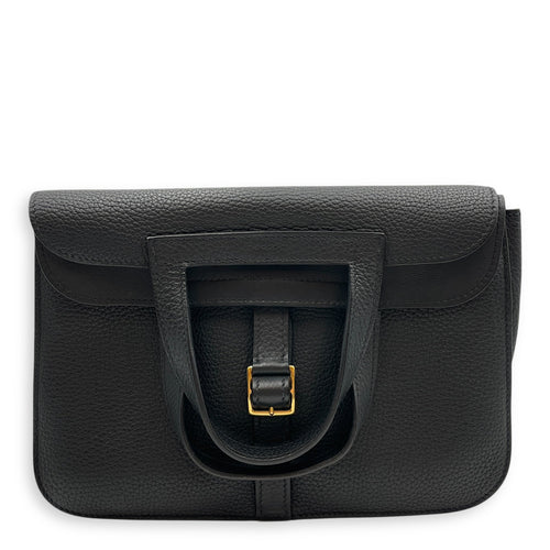 Halzan 25 Black in Clemence Gold hardware