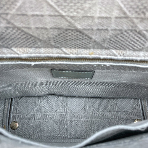 Lady Dior Medium Grey Top Handle Bag in Canvas Gold hardware CL2504-11525 6