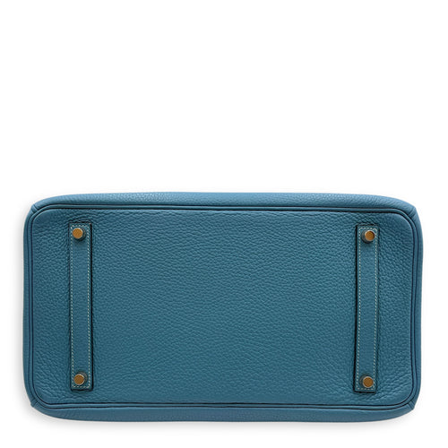 Birkin 35 Blue Jean in Togo, Palladium hardware