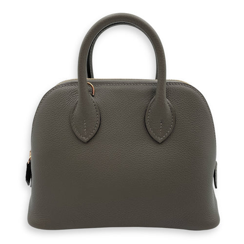 Bolide 1923 Mini Gris Meyer in Evercolor, Gold hardware