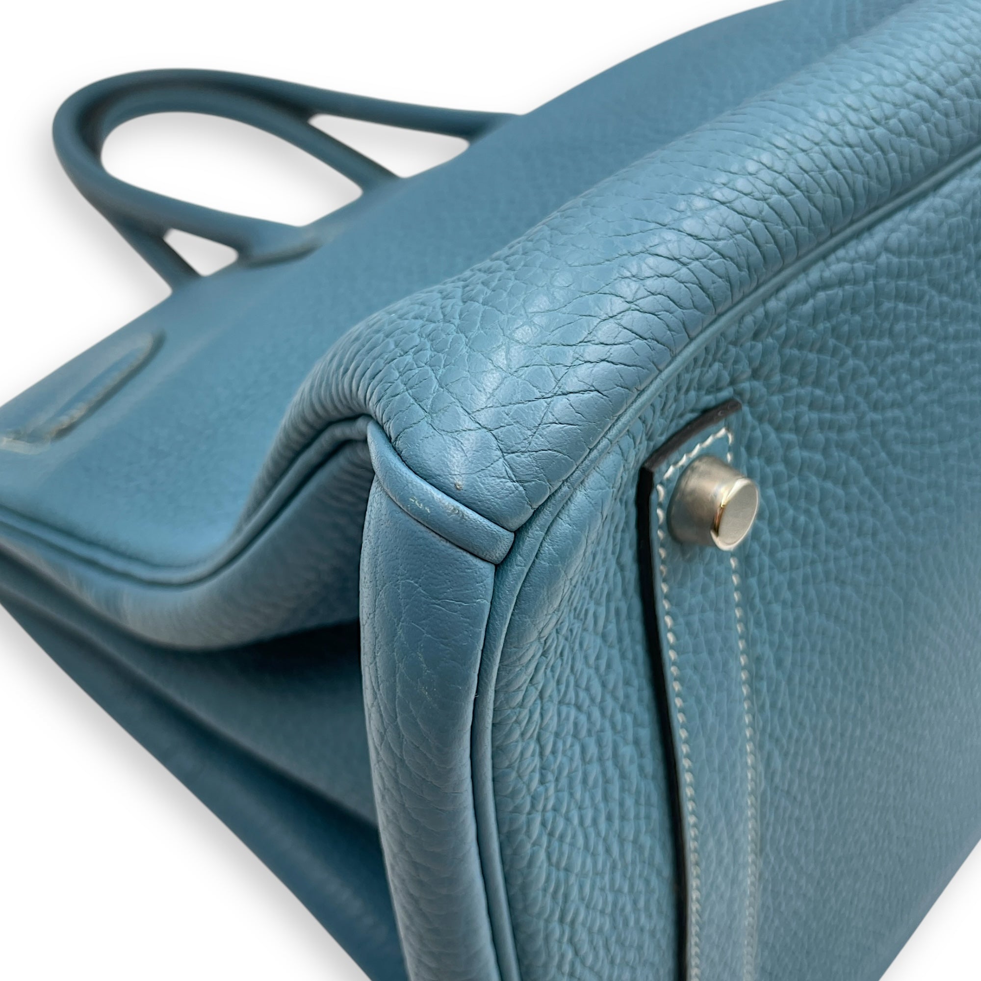 Birkin 35 Blue Jean in Togo, Palladium hardware