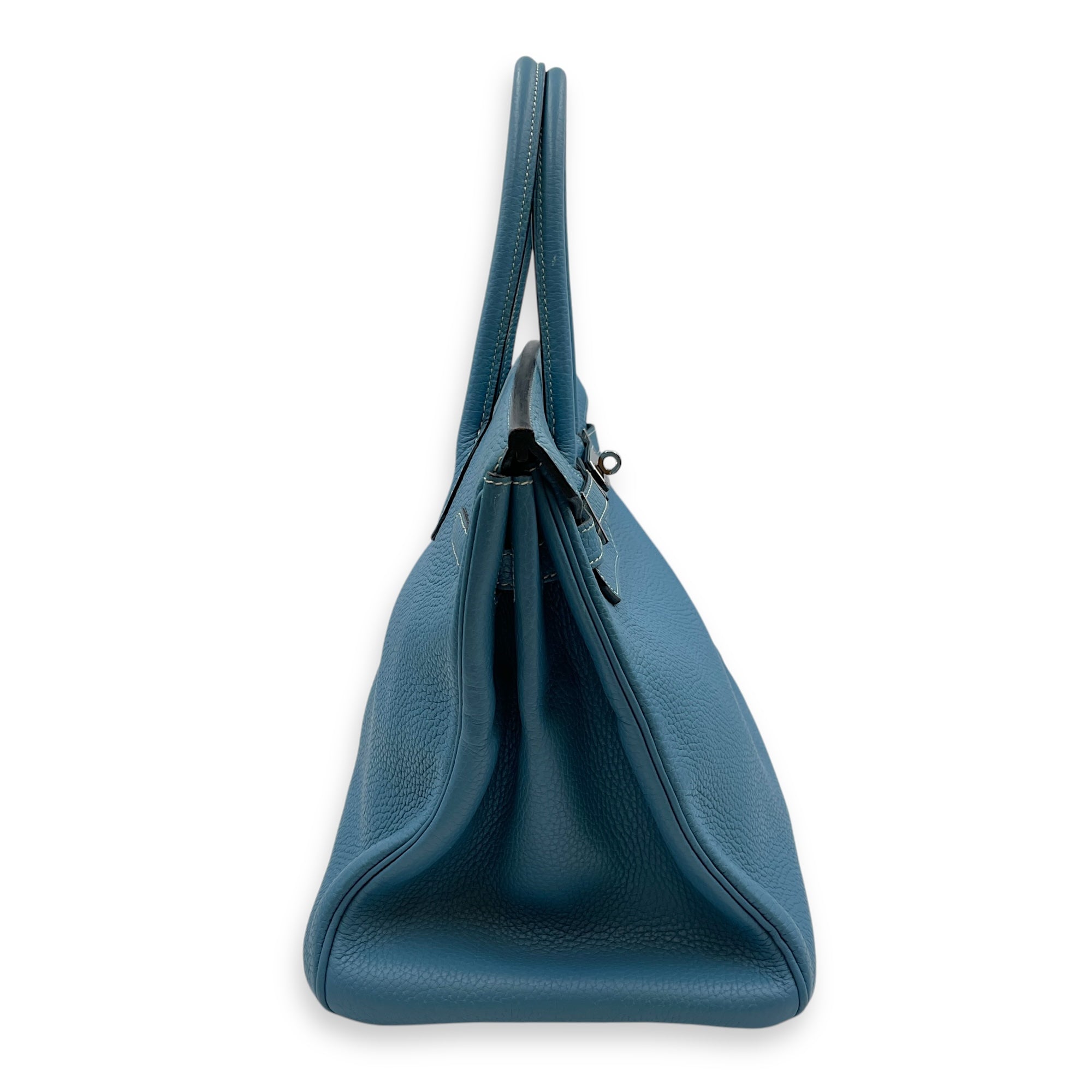 Birkin 35 Blue Jean in Togo, Palladium hardware