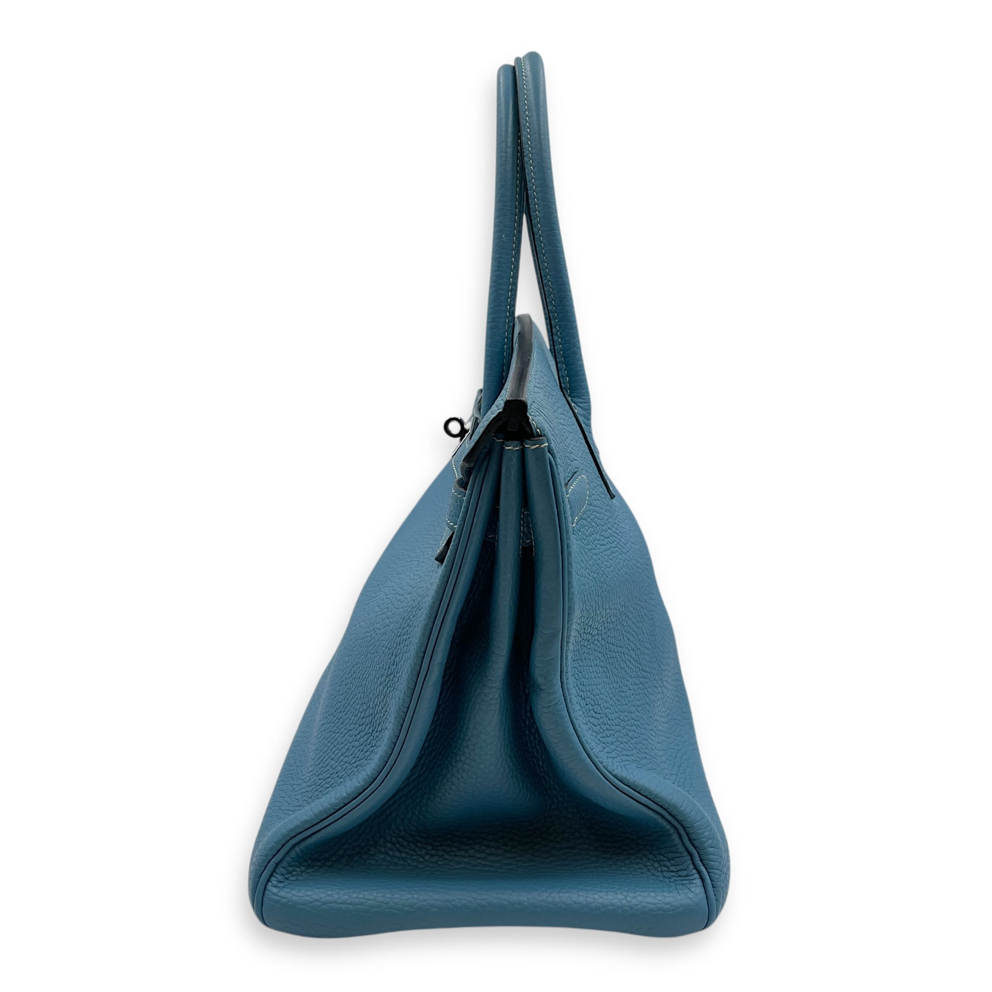 Birkin 35 Blue Jean in Togo, Palladium hardware