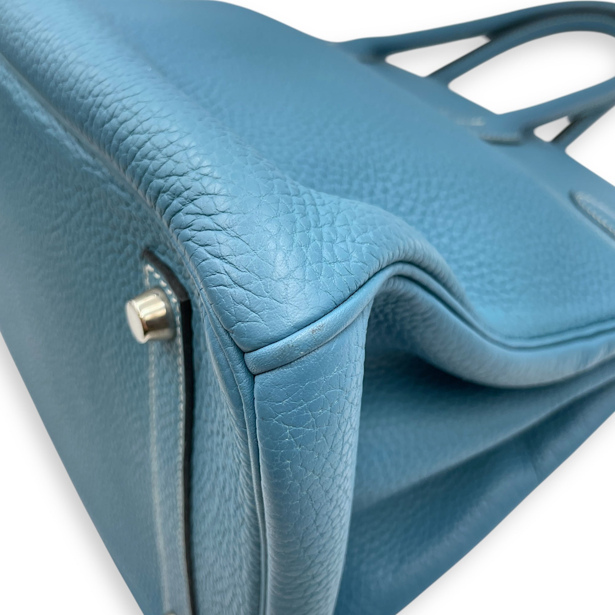 Birkin 35 Blue Jean in Togo, Palladium hardware