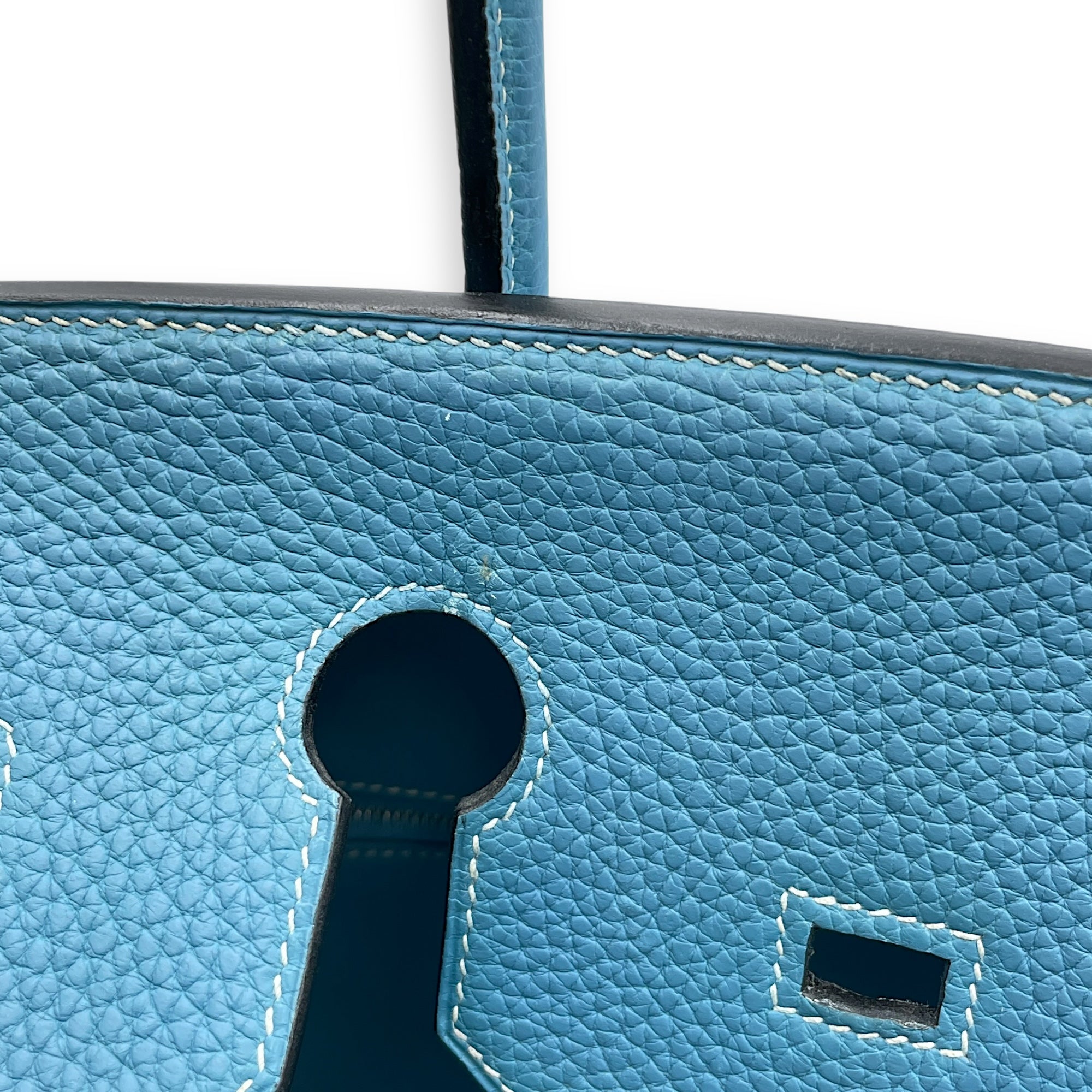 Birkin 35 Blue Jean in Togo, Palladium hardware