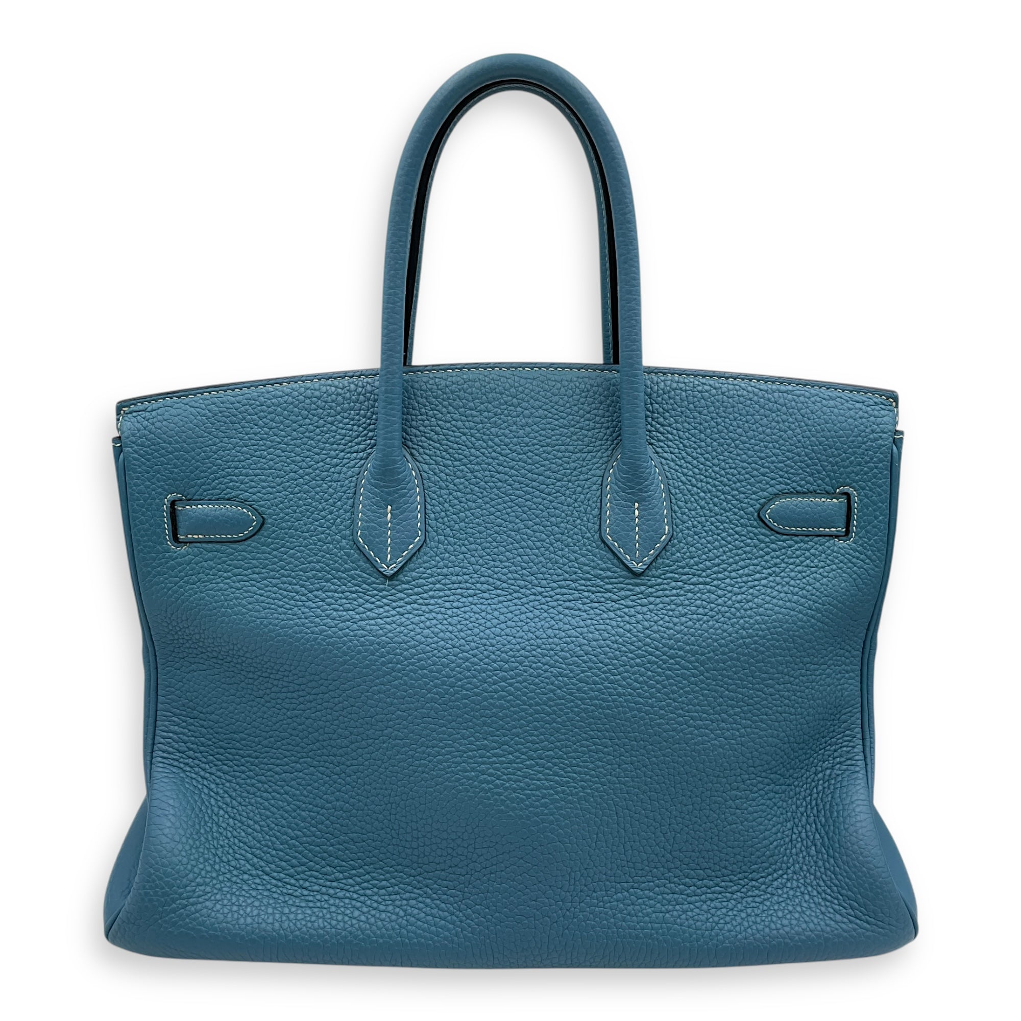 Birkin 35 Blue Jean in Togo, Palladium hardware