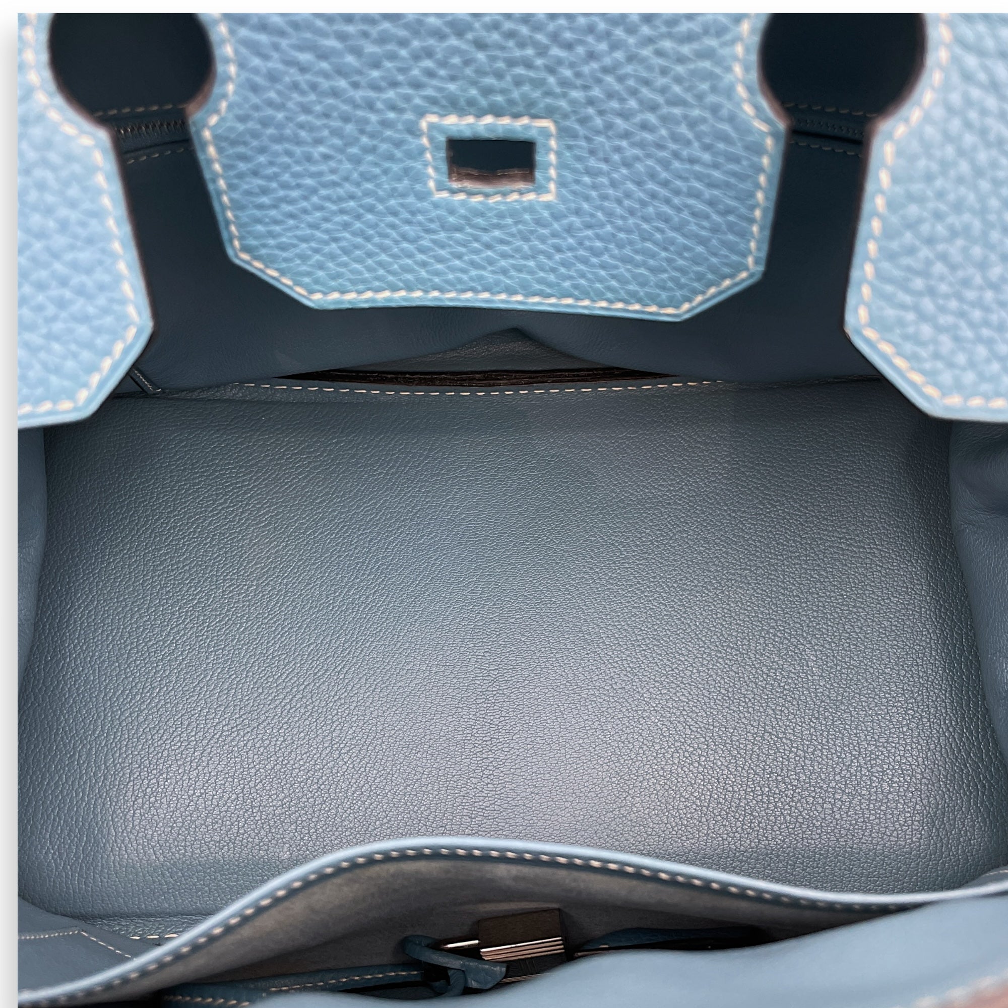Birkin 35 Blue Jean in Togo, Palladium hardware