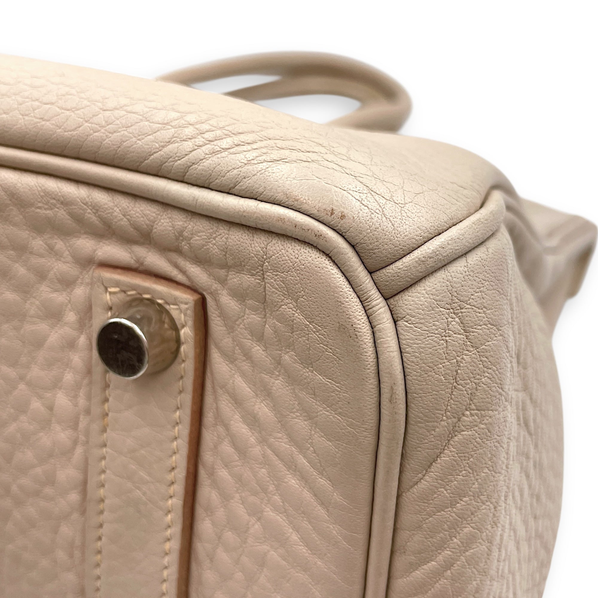 Birkin 35 Gris Perle in Clemence, Palladium hardware