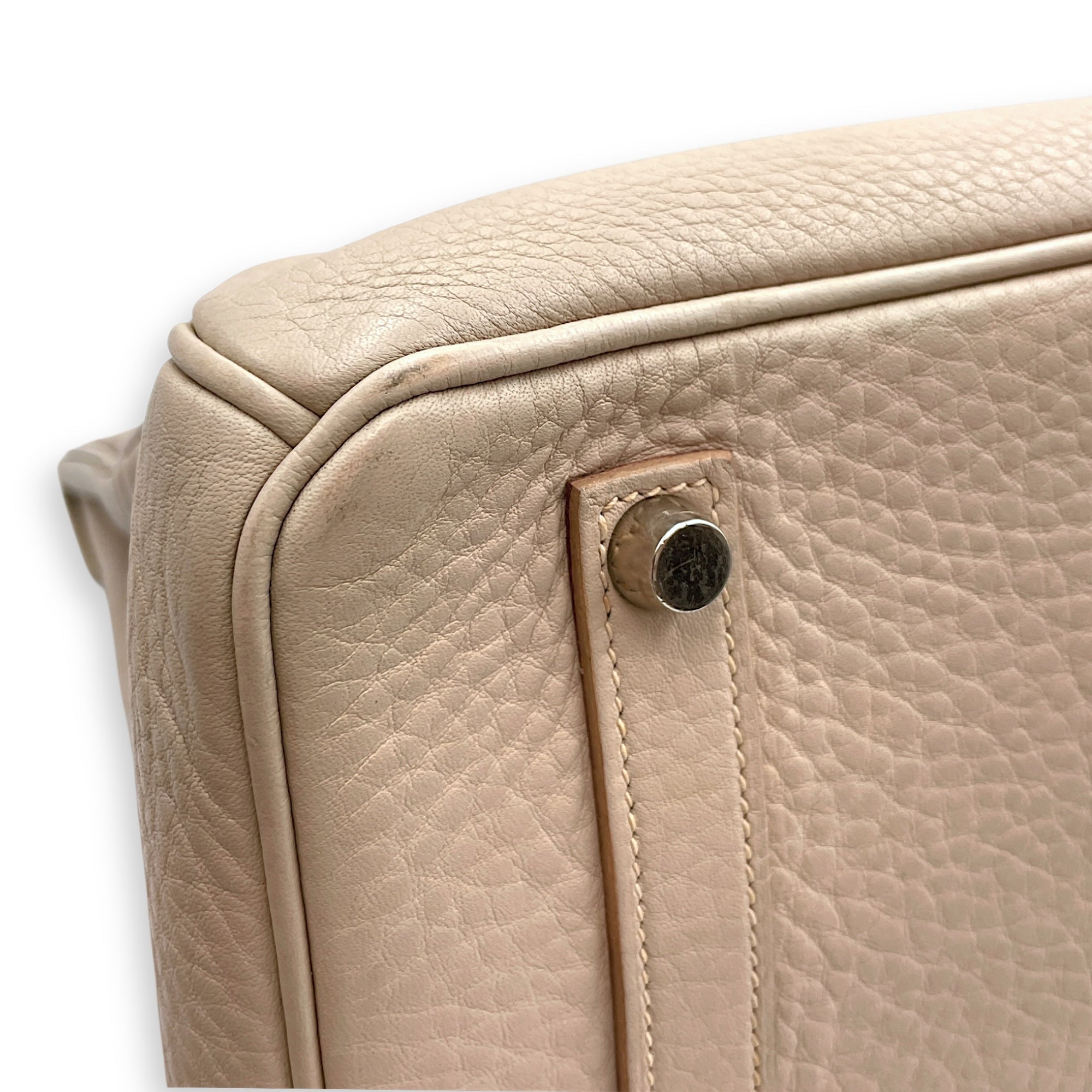 Birkin 35 Gris Perle in Clemence, Palladium hardware