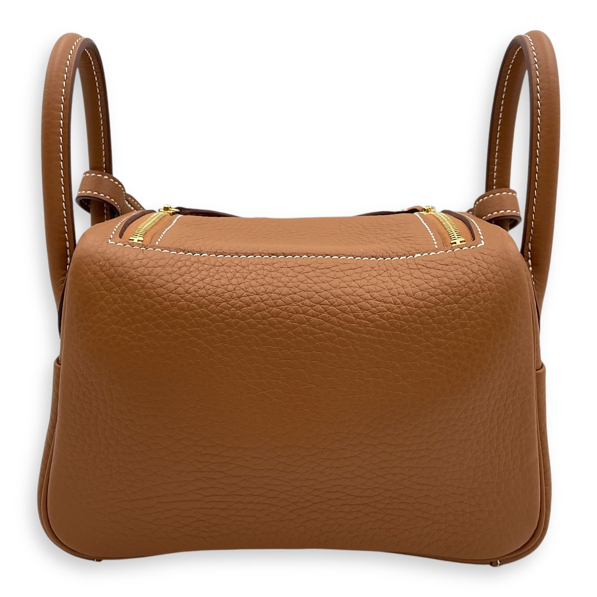 Lindy II Mini Gold in Clemence, Gold hardware