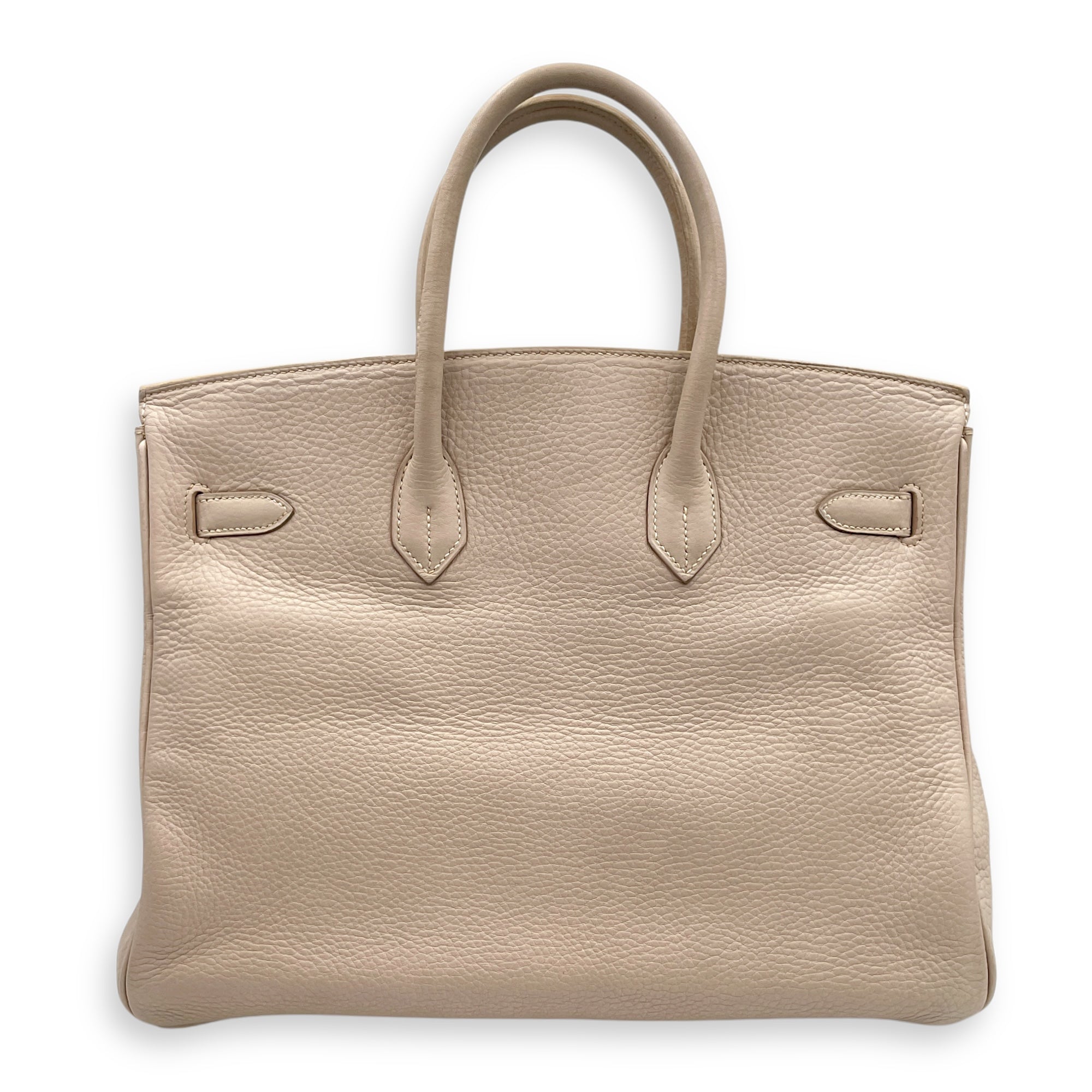 Birkin 35 Gris Perle in Clemence, Palladium hardware