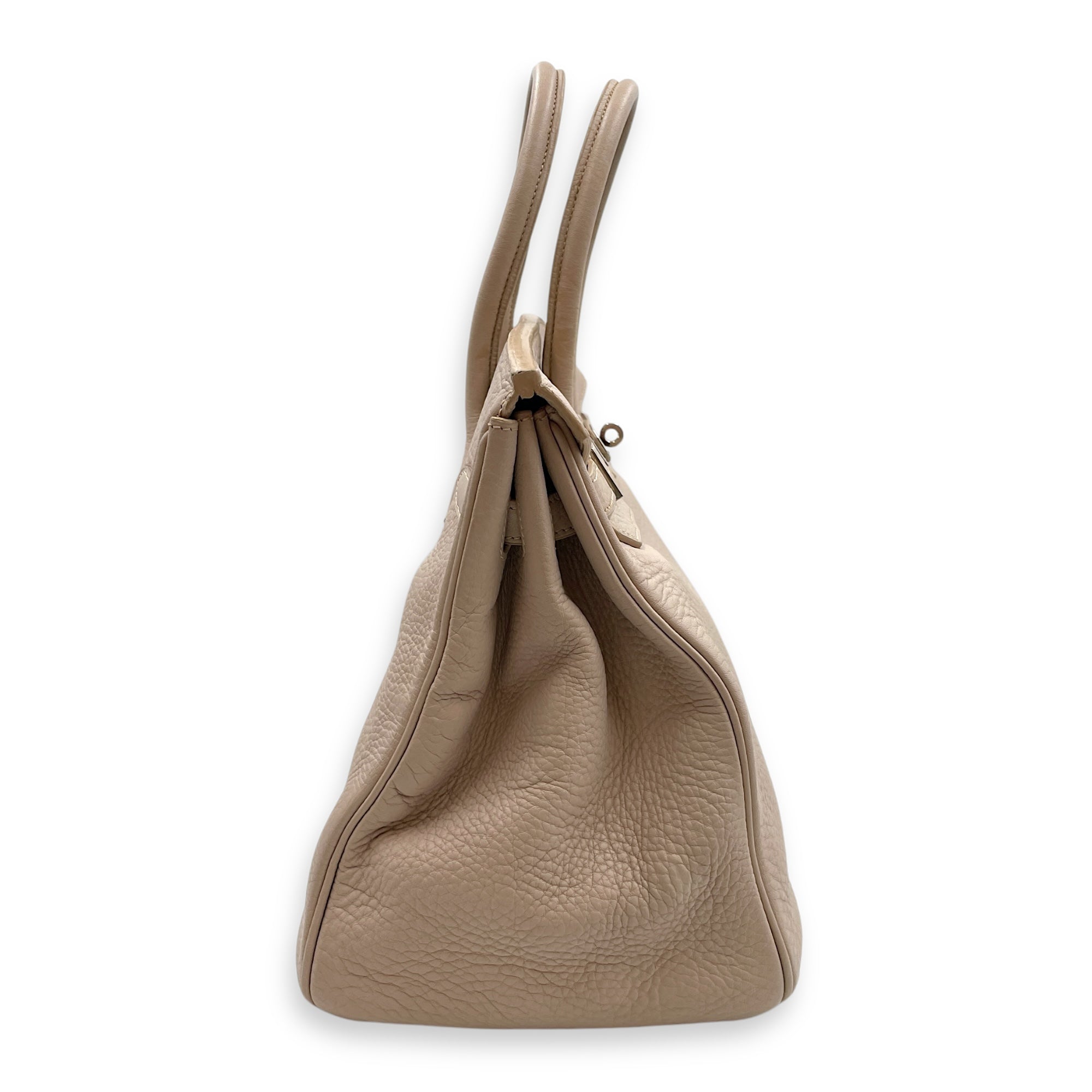 Birkin 35 Gris Perle in Clemence, Palladium hardware