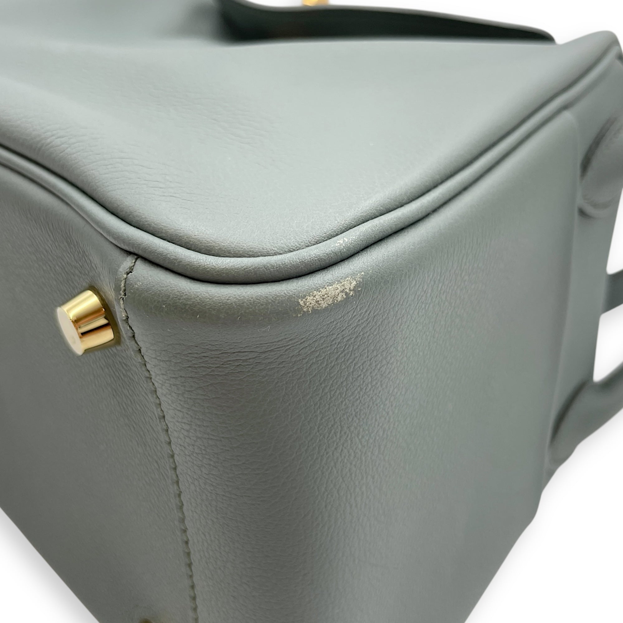 Lindy 26 Vert Amande in Evercolor, Gold hardware
