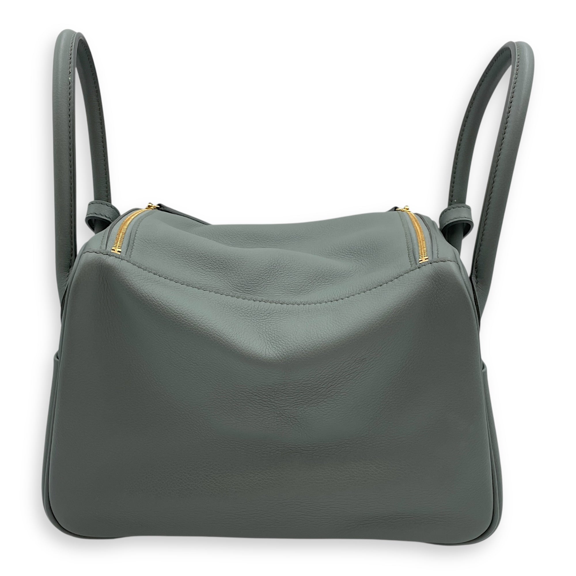 Lindy 26 Vert Amande in Evercolor, Gold hardware
