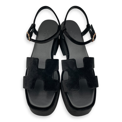 Jam 30 39 Black Sandals in Velvet