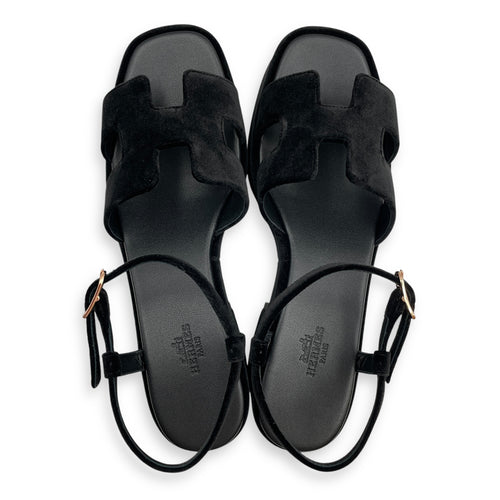 Jam 30 39 Black Sandals in Velvet