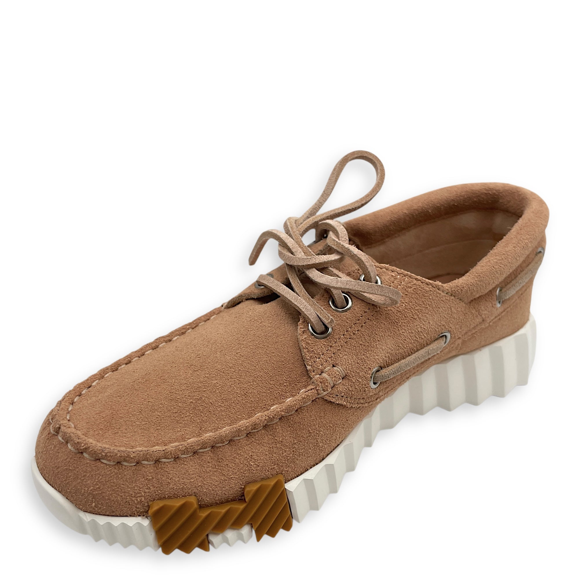 Ketch 39 Beige Albatre Sneakers in Suede Leather