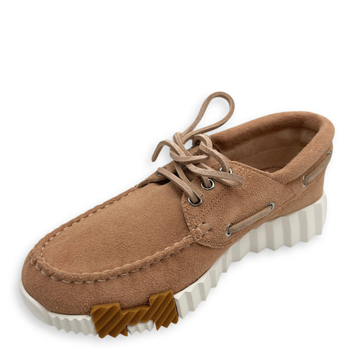 Ketch 39 Beige Albatre Sneakers in Suede Leather