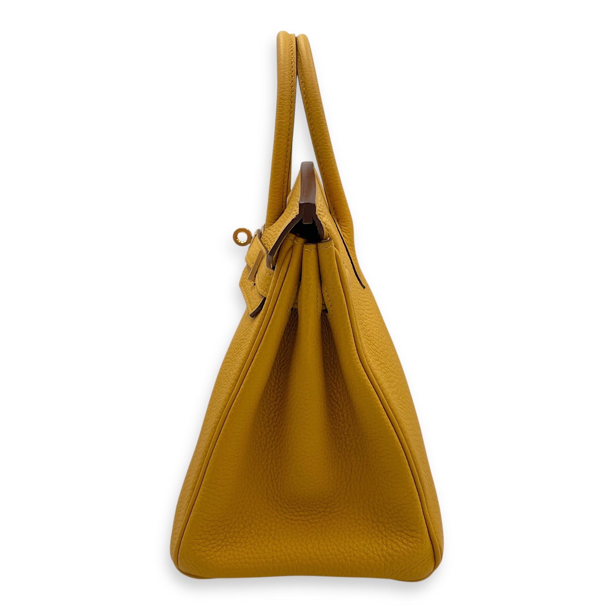 Birkin 25 Jaune Ambre in Togo, Gold hardware