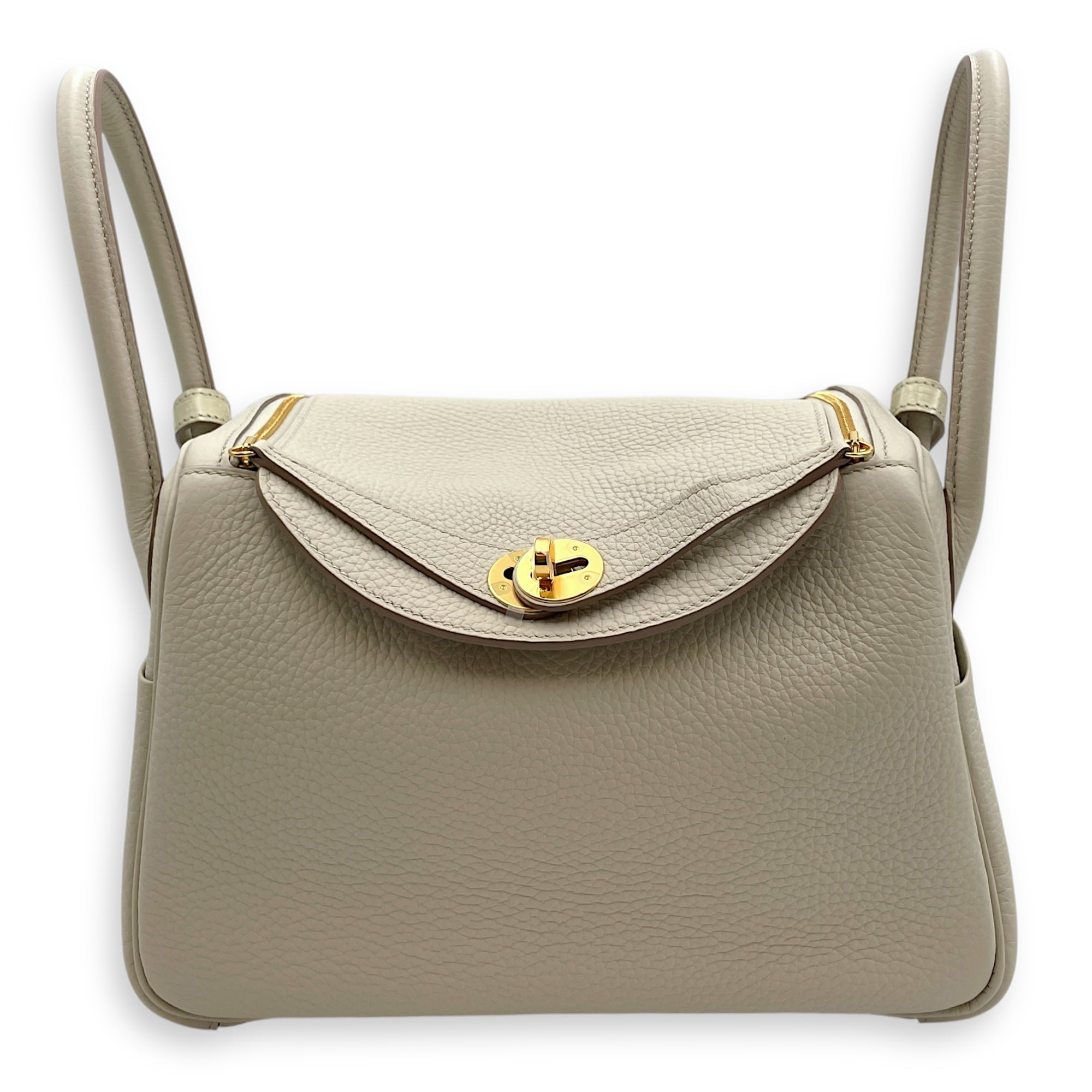 Lindy Touch 26 Beton in Clemence/ Matte Porosus, Gold hardware
