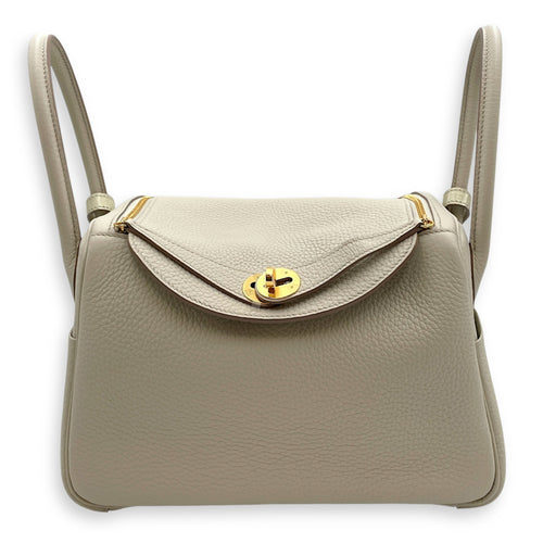 Lindy Touch 26 Beton in Clemence/ Matte Porosus, Gold hardware