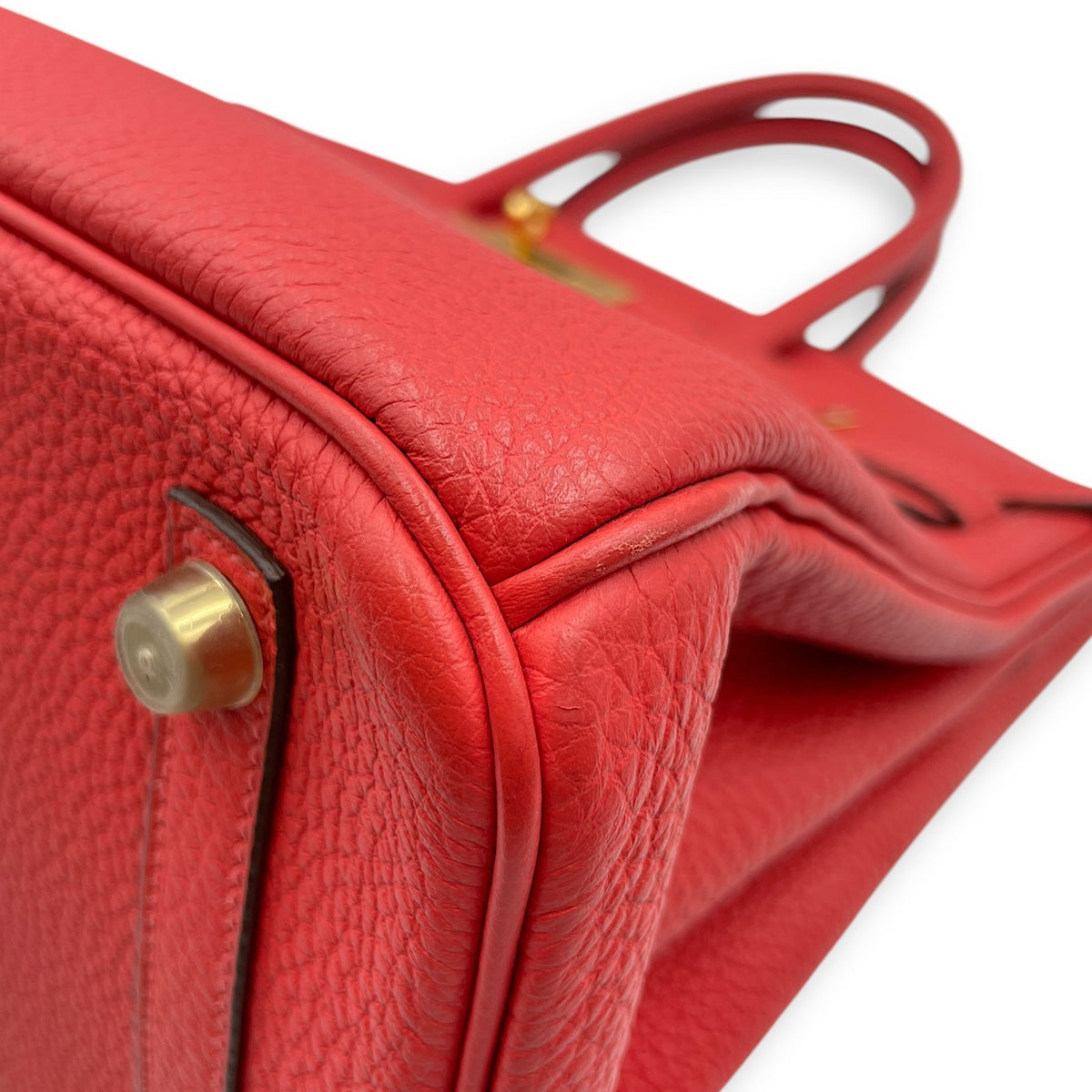 Birkin 30 Rouge Pivoine in Togo Gold hardware