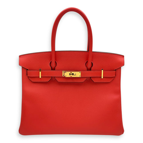 Birkin 30 Rose Jaipur in Epsom, Gold hardware