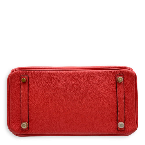 Birkin 30 Rouge Pivoine in Togo Gold hardware