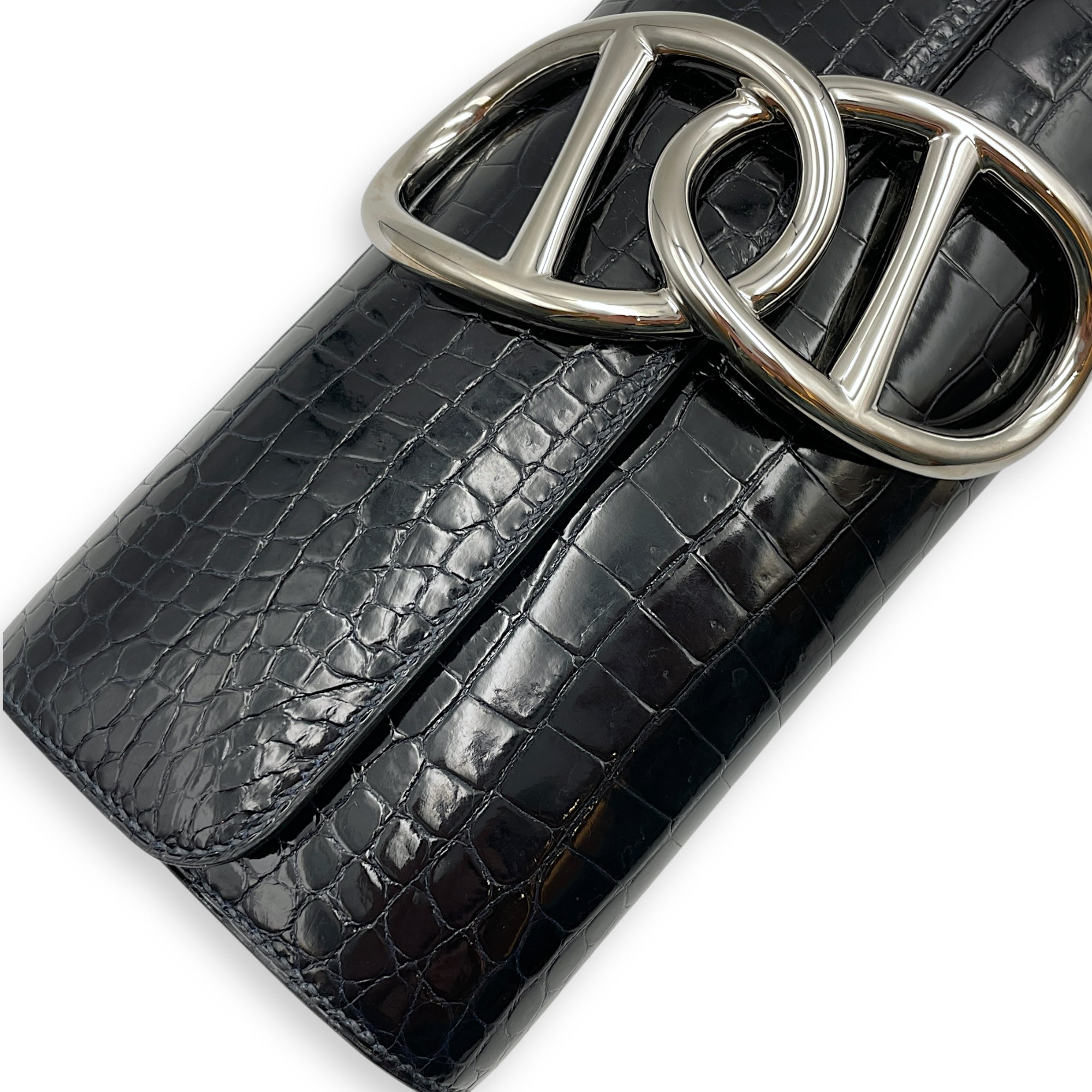 Egee Blue Marine in Shiny Porosus, Palladium hardware