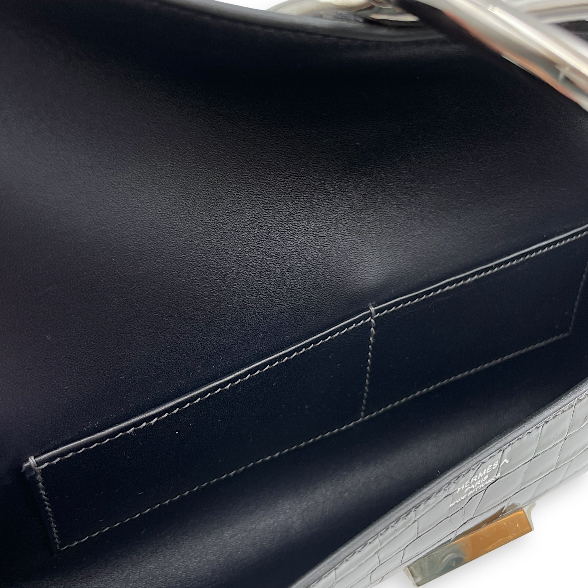 Egee Blue Marine in Shiny Porosus, Palladium hardware