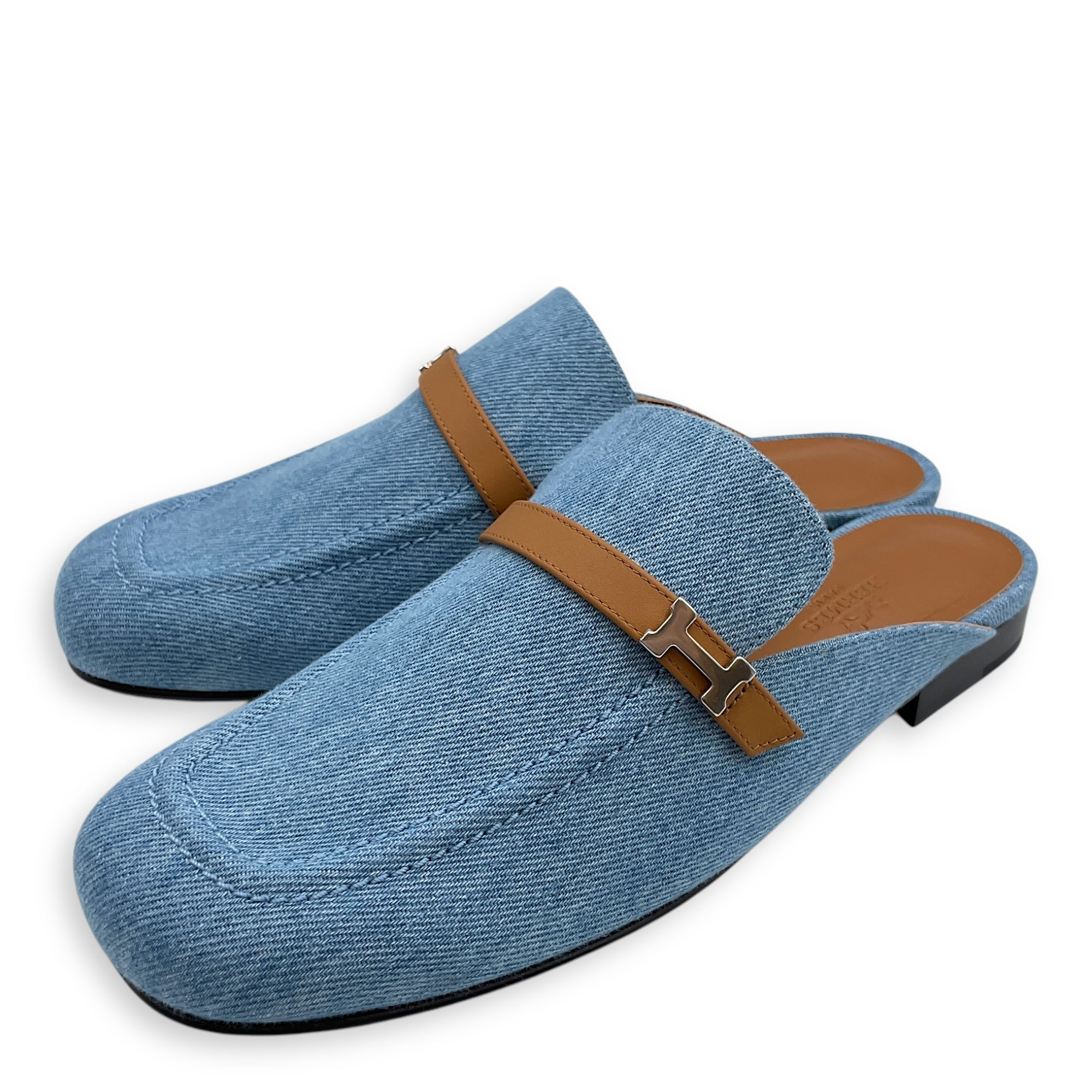 Iena Mule 38 Blue Clair Sandals in Denim