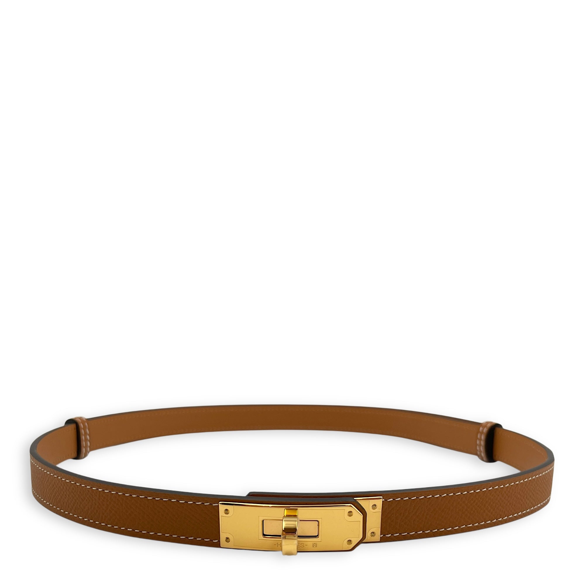 Kelly 18 Gold Belt in Epsom, Gold hardware