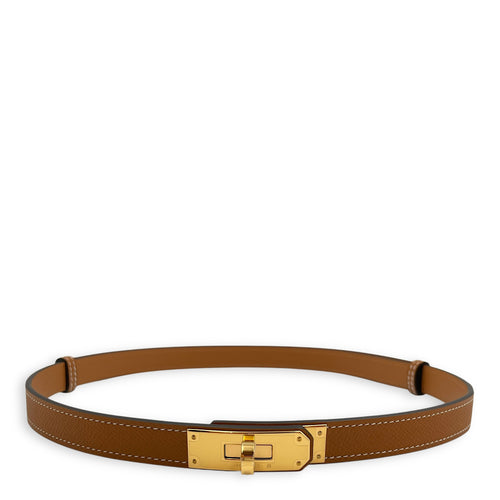 Kelly 18 Gold Belt in Epsom, Gold hardware