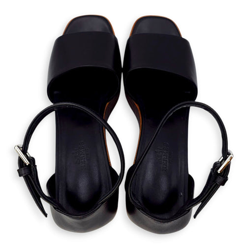 Illusion 35 37 Black Sandals in Calfskin