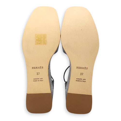 Illusion 35 37 Black Sandals in Calfskin