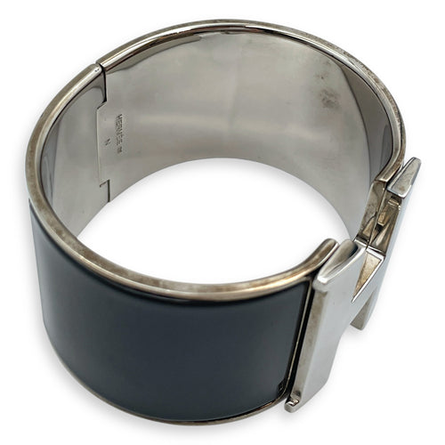 Clic Clac Extra Wide Black Bracelet, Palladium hardware