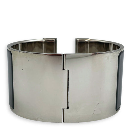 Clic Clac Extra Wide Black Bracelet, Palladium hardware