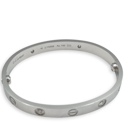 Love Classic Model 16 Bracelet in White Gold Hardware