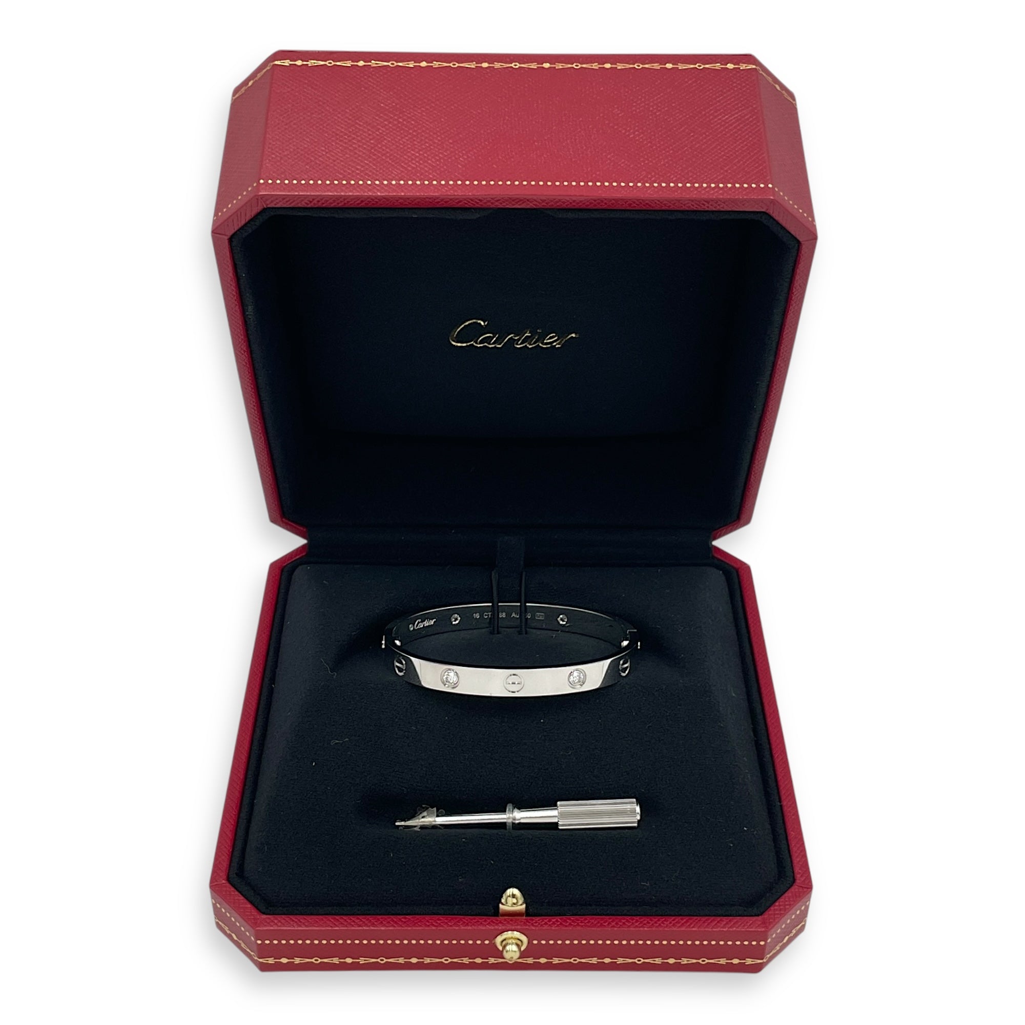 Love Classic Model 16 Bracelet in White Gold Hardware