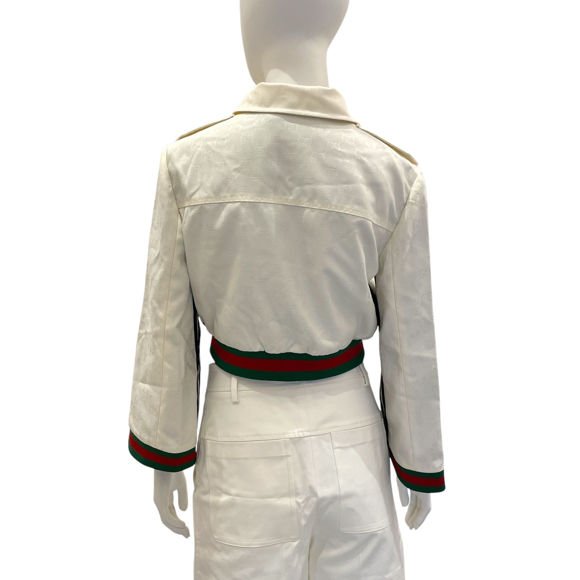 X Adidas Web 40 Off-white Jacket in Cotton, Polyamide, Elastane, Silk, Gold hardware