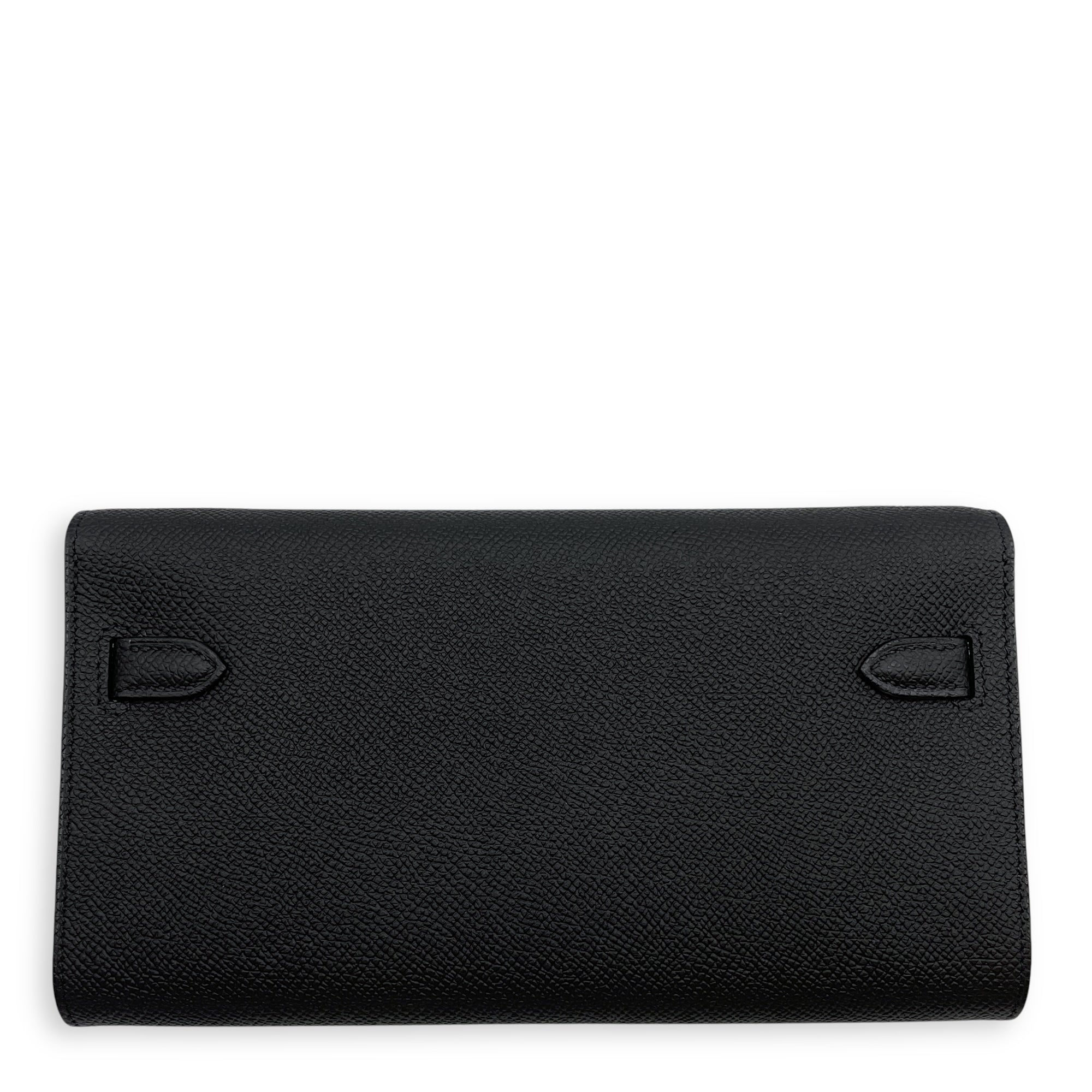 Kelly To Go Black Crossbody Bag in Epsom, Gold hardware