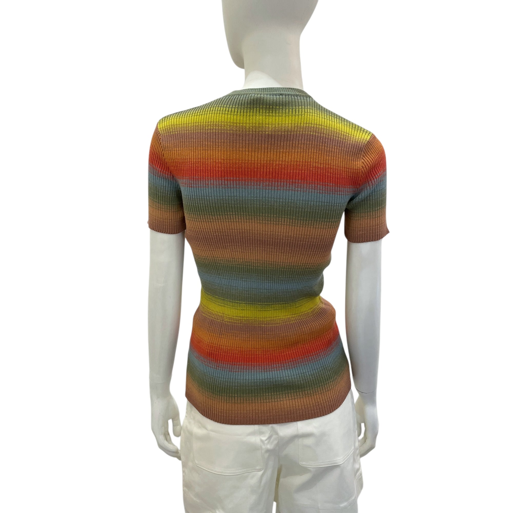2020 Dioraura 34 Green, Yellow, Orange, Blue, Brown Sweater in Wool, Silk