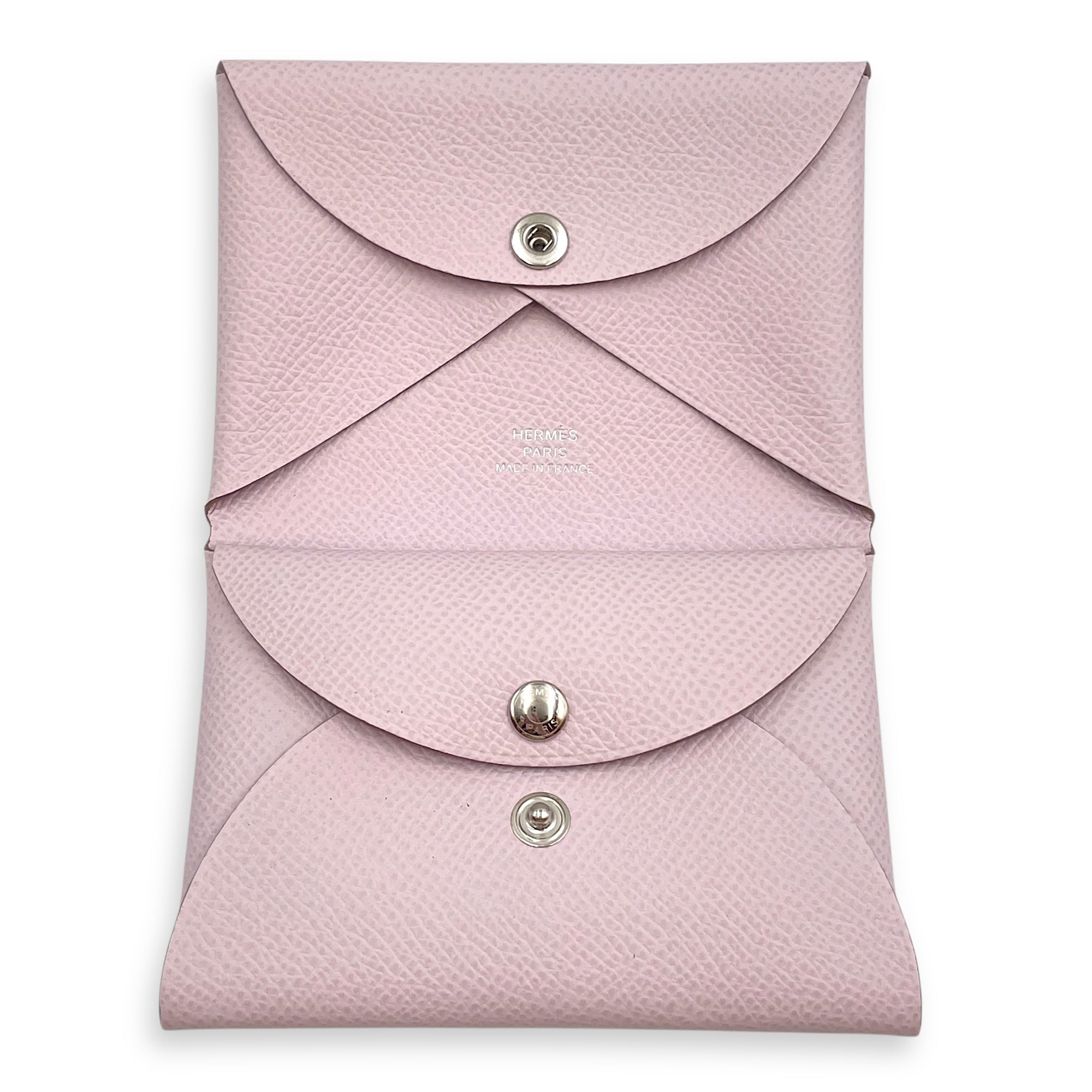 Calvi Duo Mauve Pale Card Holder in Epsom