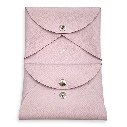 Calvi Duo Mauve Pale Card Holder in Epsom